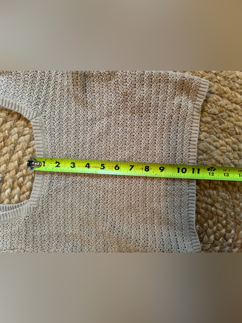 Hollister Beige Open Knit Cropped Long Sleeve Sweater Top Size S - Picture 7 of 7